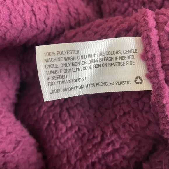 NWT - Purple Teddy Bear Half Zip Up Hoodie, Cozy, Comfy by All in Motion, Size M - Picture 6 of 8